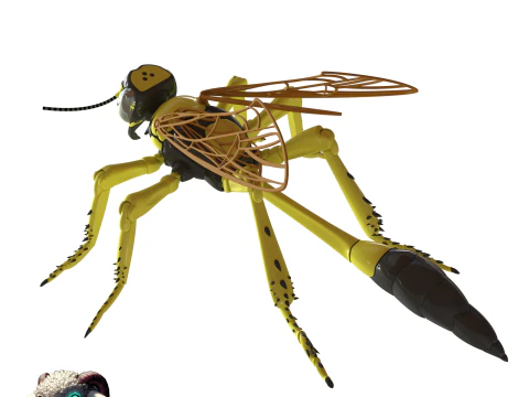 Thread Waisted Wasp 3D Print Model