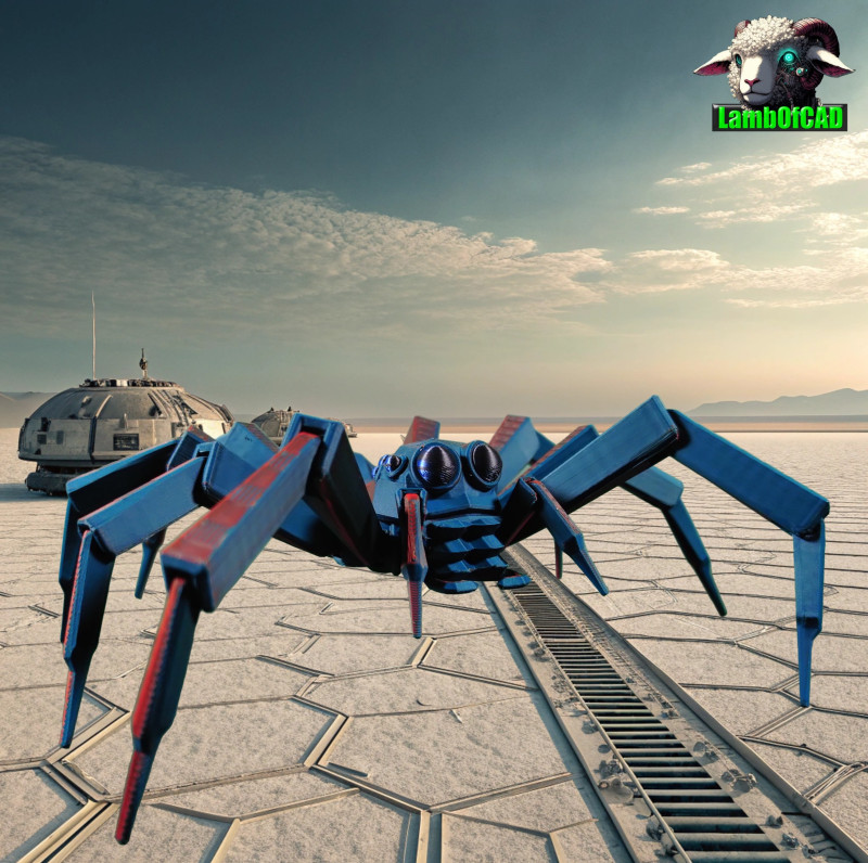 Low-Poly Jumping Spider 3D 프린트 모델 .c4d .max .obj .3ds .fbx .stl .blend 