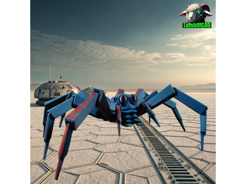 Low-Poly Jumping Spider 3D Принт Модель