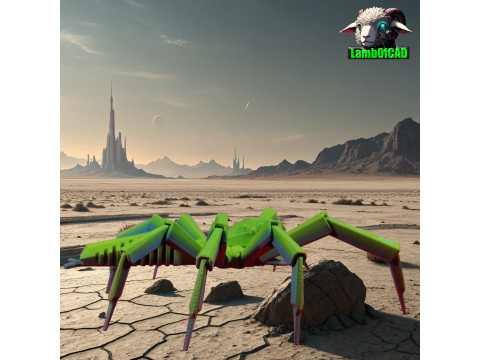 Low-Poly Jumping Spider 3D 프린트 모델