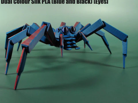 Low-Poly Jumping Spider 3D Print Model