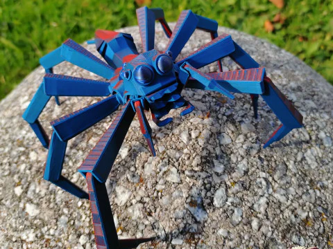 Low-Poly Jumping Spider 3D Print Model