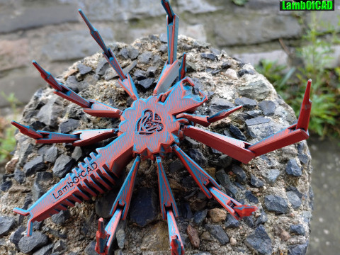 Low-Poly Jumping Spider 3D 프린트 모델