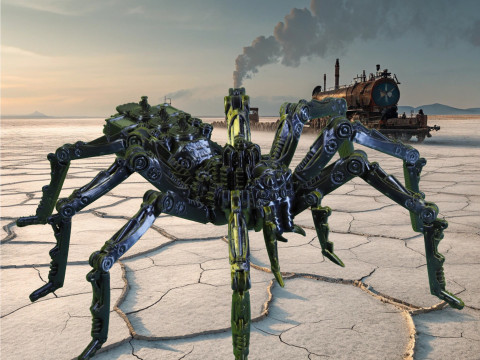Steampunk Spider Modelo de Impressão 3D