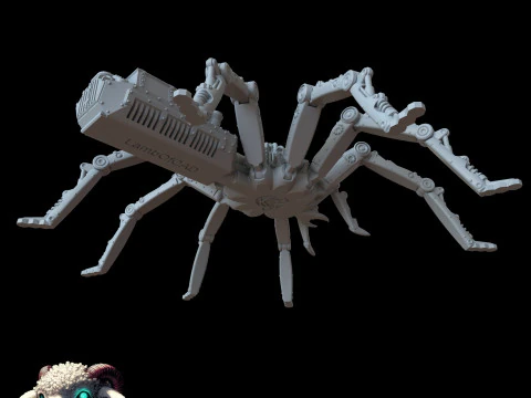 Стимпанк Паук 3D Принт Модель