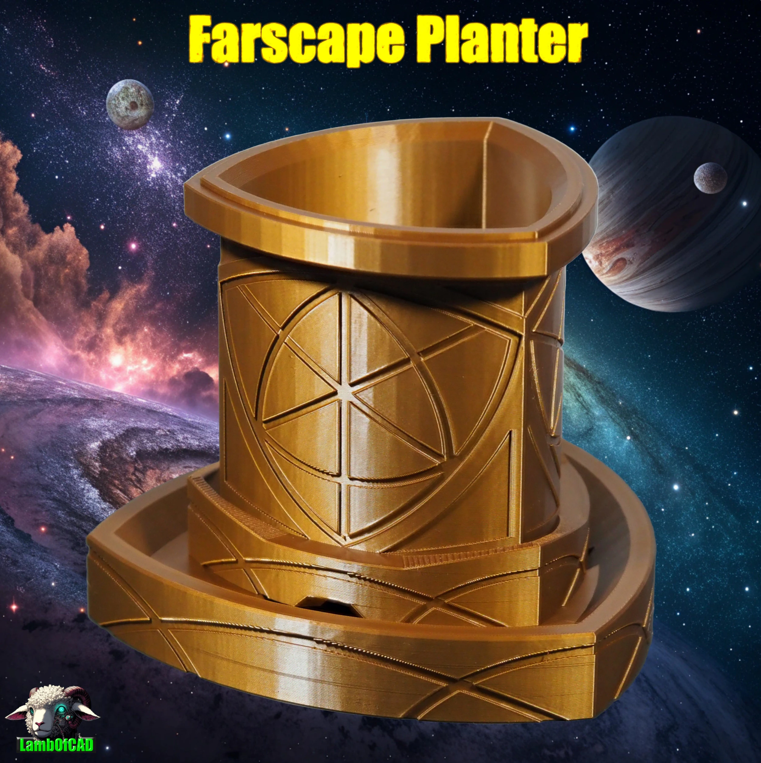 Farscape Planter 3D Print Model .c4d .max .obj .3ds .fbx .stl .blend 
