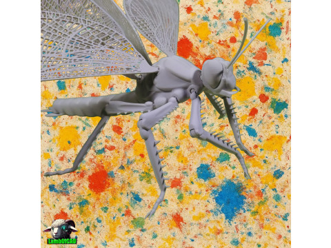 Dragonfly for Painting Model Cetak 3D