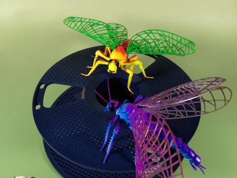 Dragonfly for Painting 3D Print Model