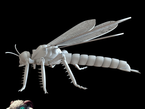 Dragonfly for Painting 3Dプリントモデル