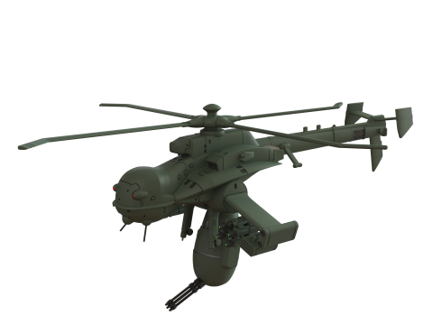 Jigabachi AV Attack Helicopter Modello di stampa 3D