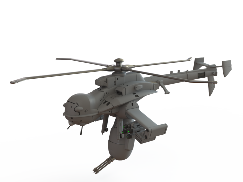 Jigabachi AV Attack Helicopter Modello di stampa 3D