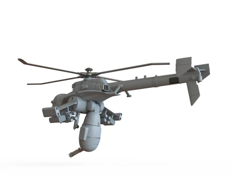 Jigabachi AV Attack Helicopter 3D Print Model