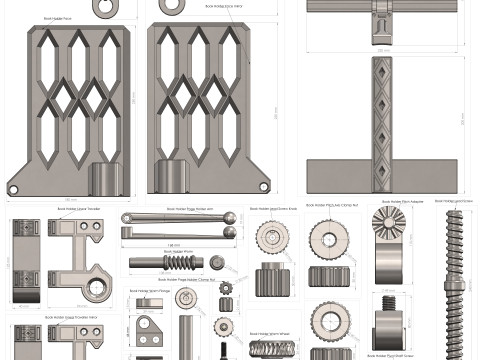 Mechanised Book Stand 3D Принт Модель