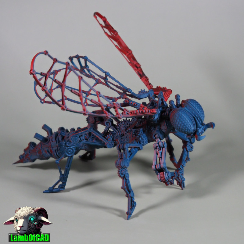 Steampunk Wasp 3D Print Model .c4d .max .obj .3ds .fbx .stl .blend