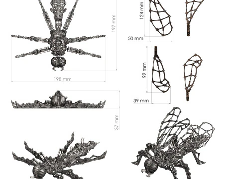 Steampunk Wasp 3D Print Model