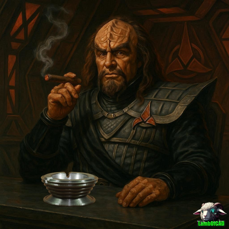 Klingonischer Aschenbecher 3D Druckmodell .c4d .max .obj .3ds .fbx .stl .blend