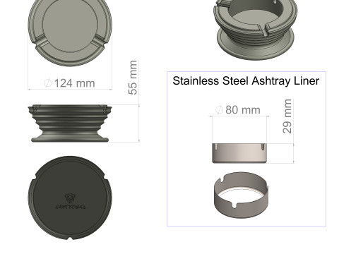 Klingonischer Aschenbecher 3D Druckmodell