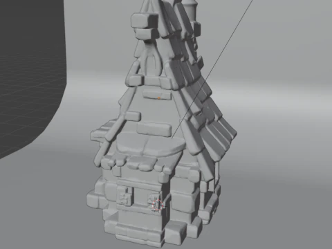 Old Enchanted Cottageobj 3D Model