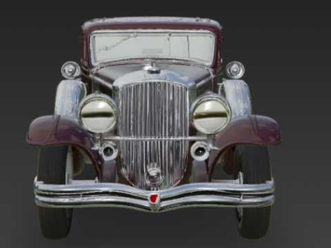 Vintage 1930s Duesenberg Luxury Sedan Modello 3D