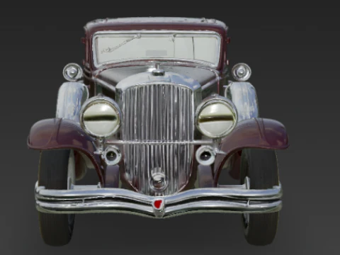 Vintage 1930s Duesenberg Luxury Sedan 3D Model