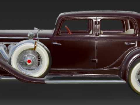 Vintage 1930s Duesenberg Luxury Sedan Modello 3D