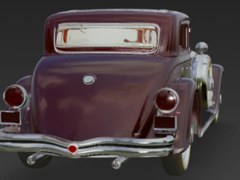 Vintage 1930s Duesenberg Luxury Sedan 3D Model
