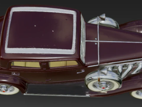Vintage 1930s Duesenberg Luxury Sedan 3D Model