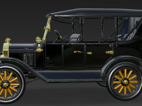 Vintage Black T Sedan Modelo 3D