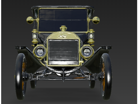 Vintage Black T Sedan Modelo 3D
