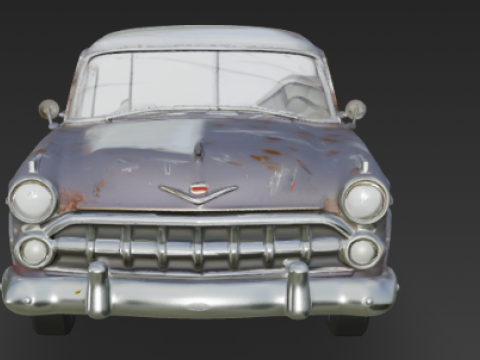 Vintage Old Rusty Car 3D Модель