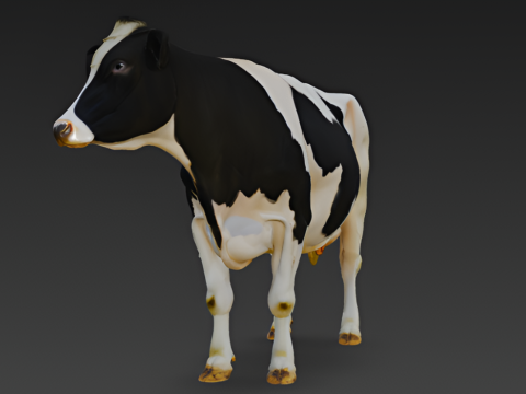 Holstein Cow 3D Model