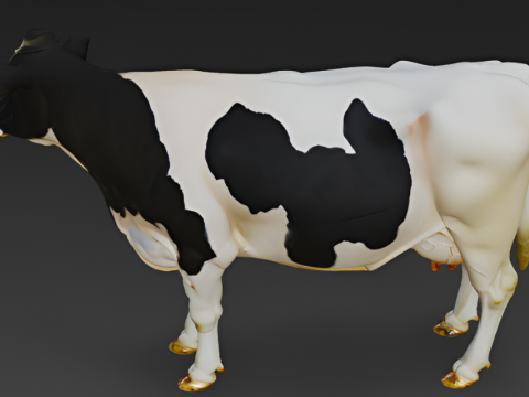 Holstein Cow 3D Model