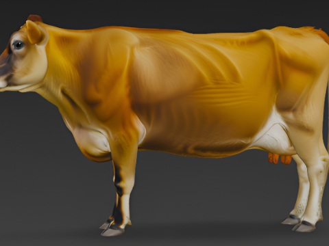 Jersey Cow 3D Model