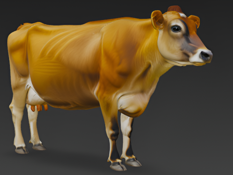 Jersey Cow 3D Model