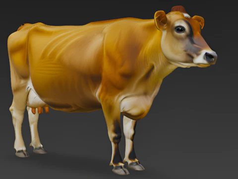 Jersey Cow 3D Model