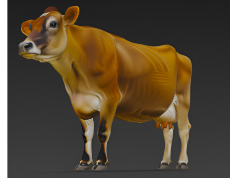 Jersey Cow 3D Model