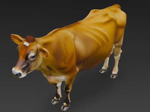 Jersey Cow 3D Model