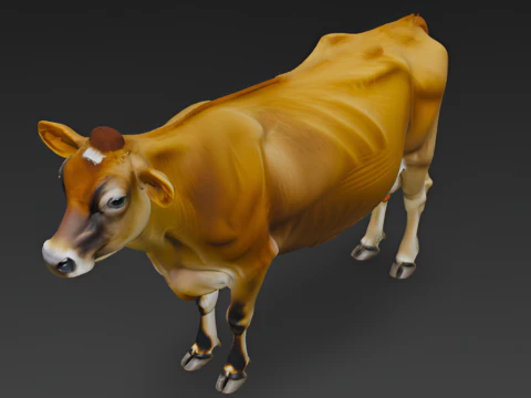 Jersey Cow 3D Model