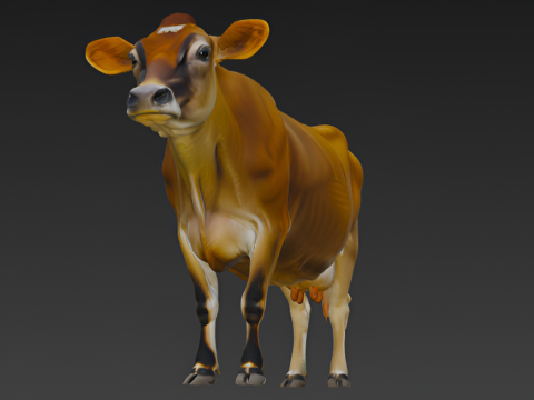 Jersey Cow 3D Model