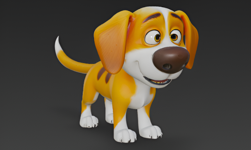 3D Dog Model Pixar Style 3D 모델 .c4d .max .obj .3ds .fbx .stl .blend 