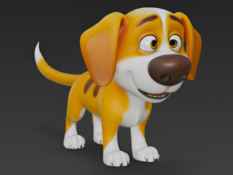 Model Anjing 3D Gaya Pixar Model 3D