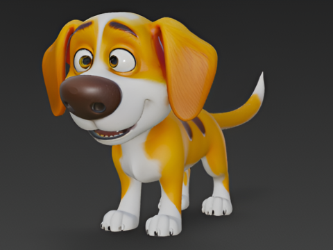 3D Dog Model Pixar Style 3D 모델