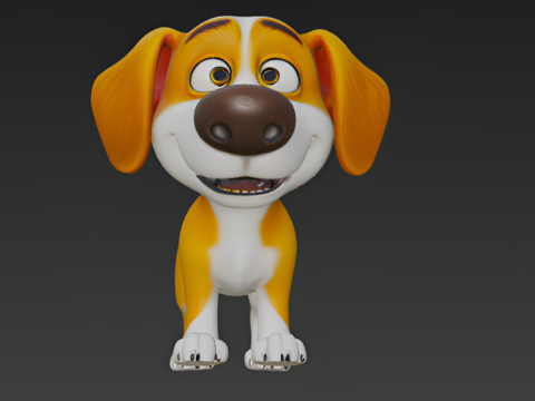 3D Dog Model Pixar Style 3D 모델