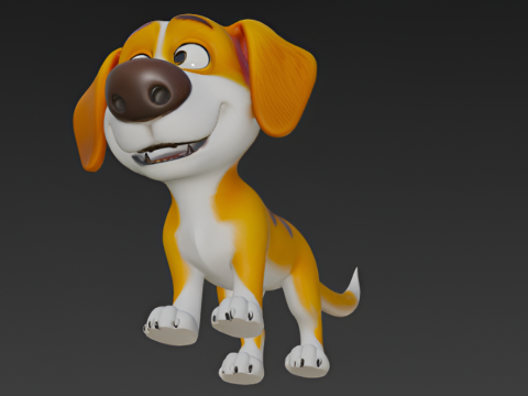 3D Dog Model Pixar Style 3D 모델