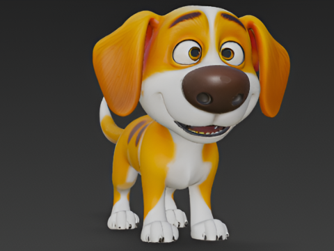 3D Dog Model Pixar Style 3D 모델