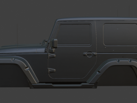 Jeep upper body part vehicle part 3D Model