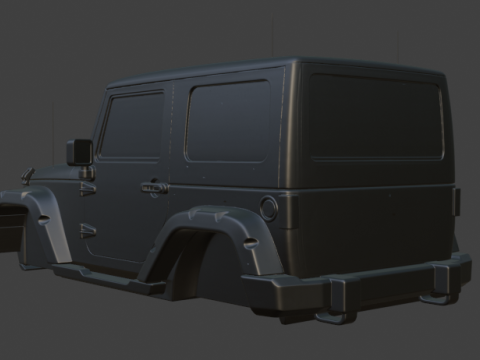 Jeep upper body part vehicle part 3D Model