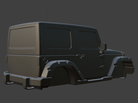 Jeep upper body part vehicle part 3D Model