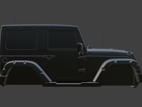 Jeep upper body part vehicle part 3D Model
