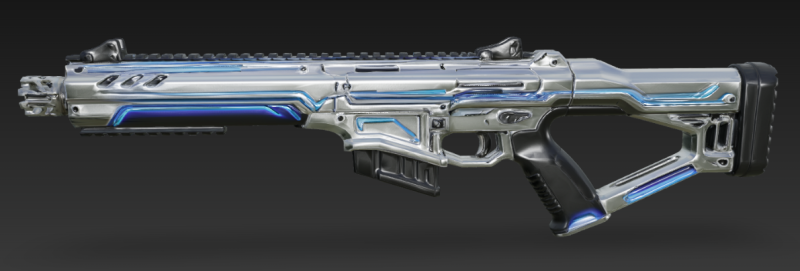 Futuristisch aanvalsgeweer 3D Model .c4d .max .obj .3ds .fbx .stl .blend